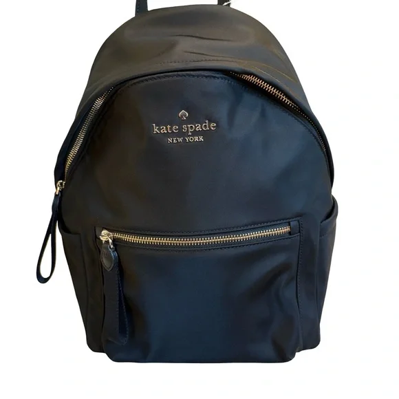 Kate Spade Chelsea Nylon Medium Backpack Black/Gold (NWT) Restock s o l d Kate Spade Chelsea Nylon Medium Backpack  main image 3